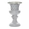 2 White 18-Inch Italian Pedestal FLOWER POTS VASES Crystal Beads Party Supplies